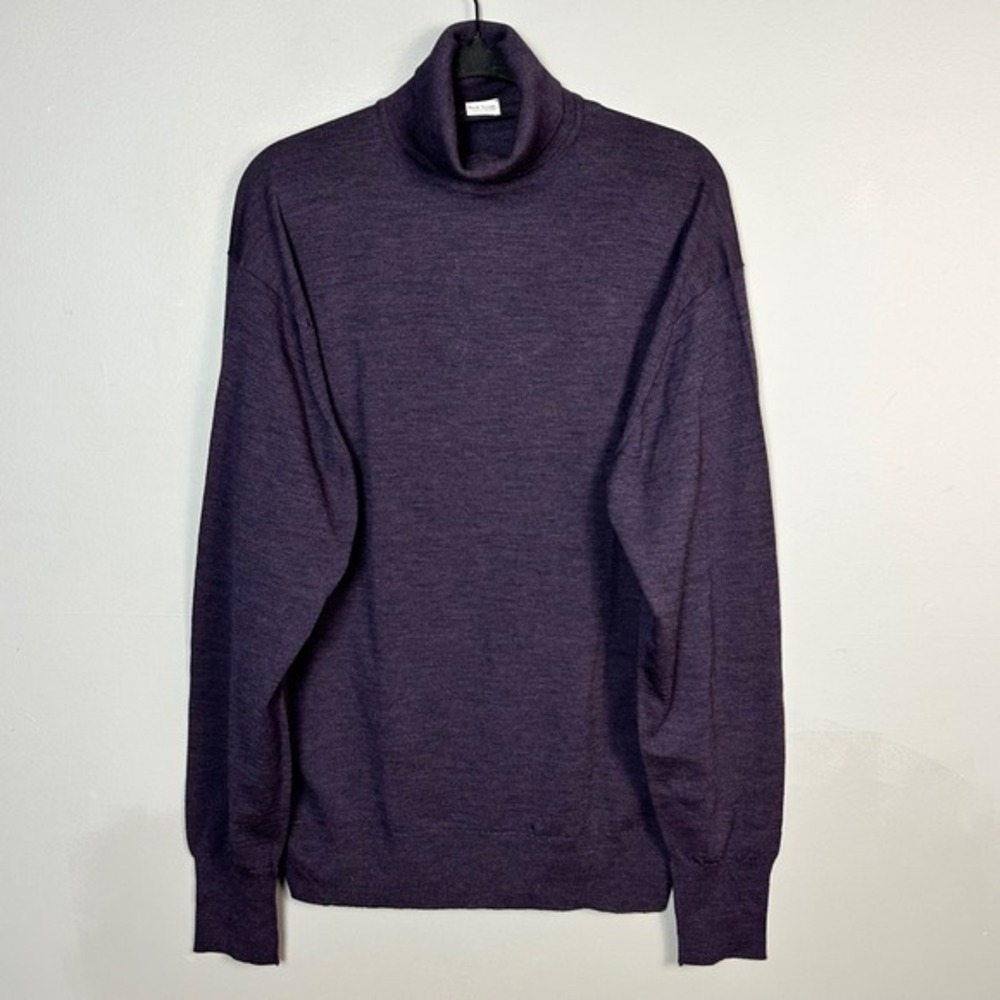 Paul Smith Turtleneck Sweater Mens‎ XXL Purple Wool England Heritage Gentleman